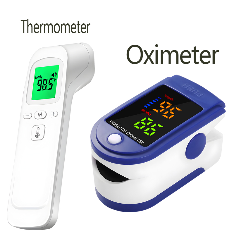 Pulse Oximeter - 非接触温度IR体温計 体温を素早く測定するデジタル体温計 またはポータブル指先血中酸素オキシメーター