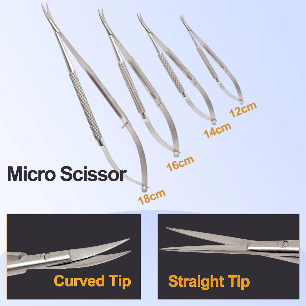 Medical Scissors - ​ 1 個マイクロはさみ歯科マイクロカストロビエホ角膜はさみ手用器具眼科手術用はさみ歯科用はさみツール