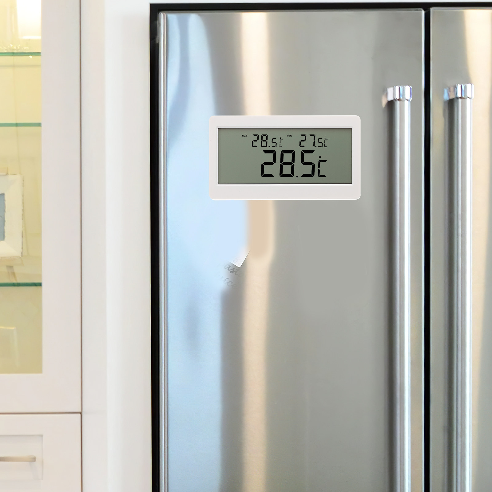 Thermometer Digital - 小型液晶デジタル湿度計、温度計、屋内・屋外用、吸盤式、壁掛け式、高精度で正確な湿度測定。