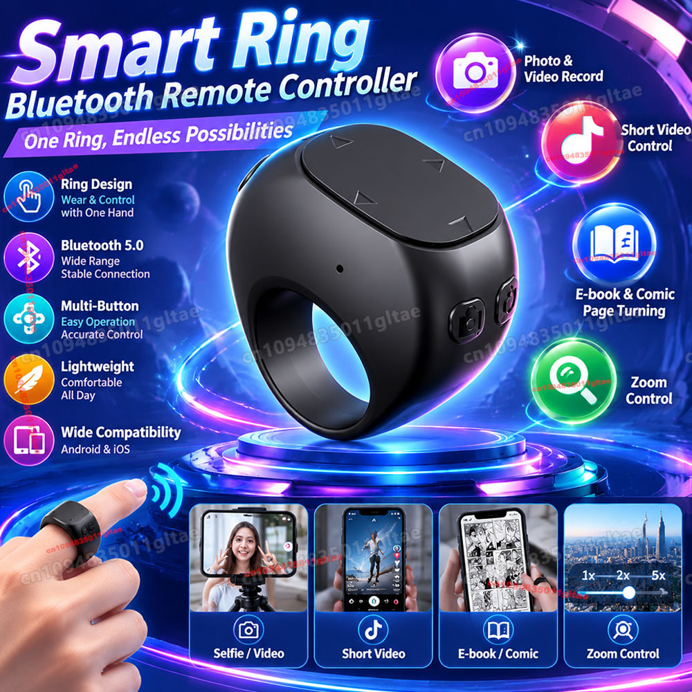 Blood Pressure Monitor - モバイルマウスリング型リモコン、ワイヤレス、タッチパッド付き、スマートスクリーンクリックデバイス、動画自動ページめくり機能、ブラウジングリング R12