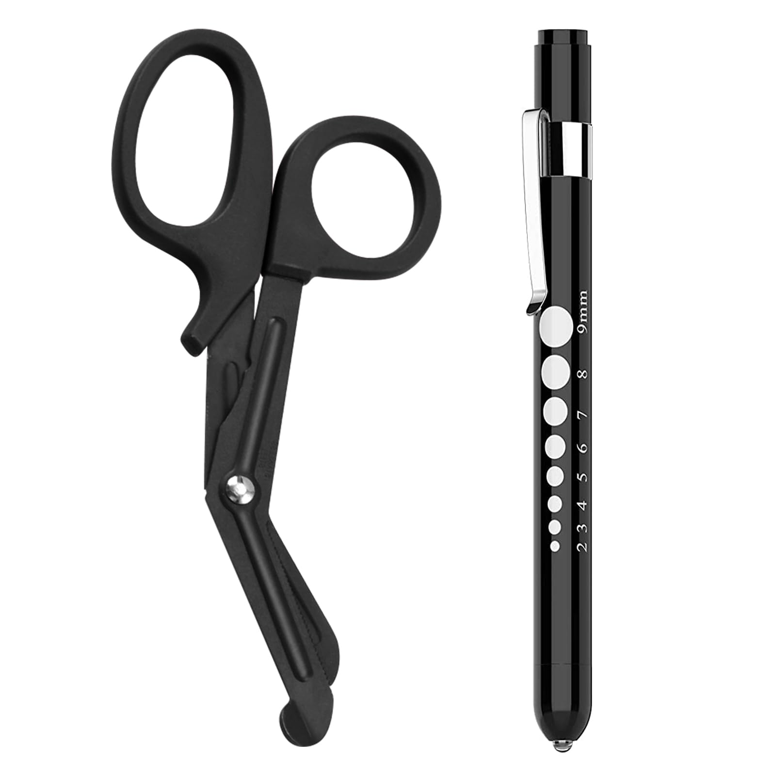 Medical Scissors - 2/4個入り医療用ハサミとペンライト、看護師用医療用品、医療用ペンライト1個、6インチハサミ1個、外傷用ハサミ