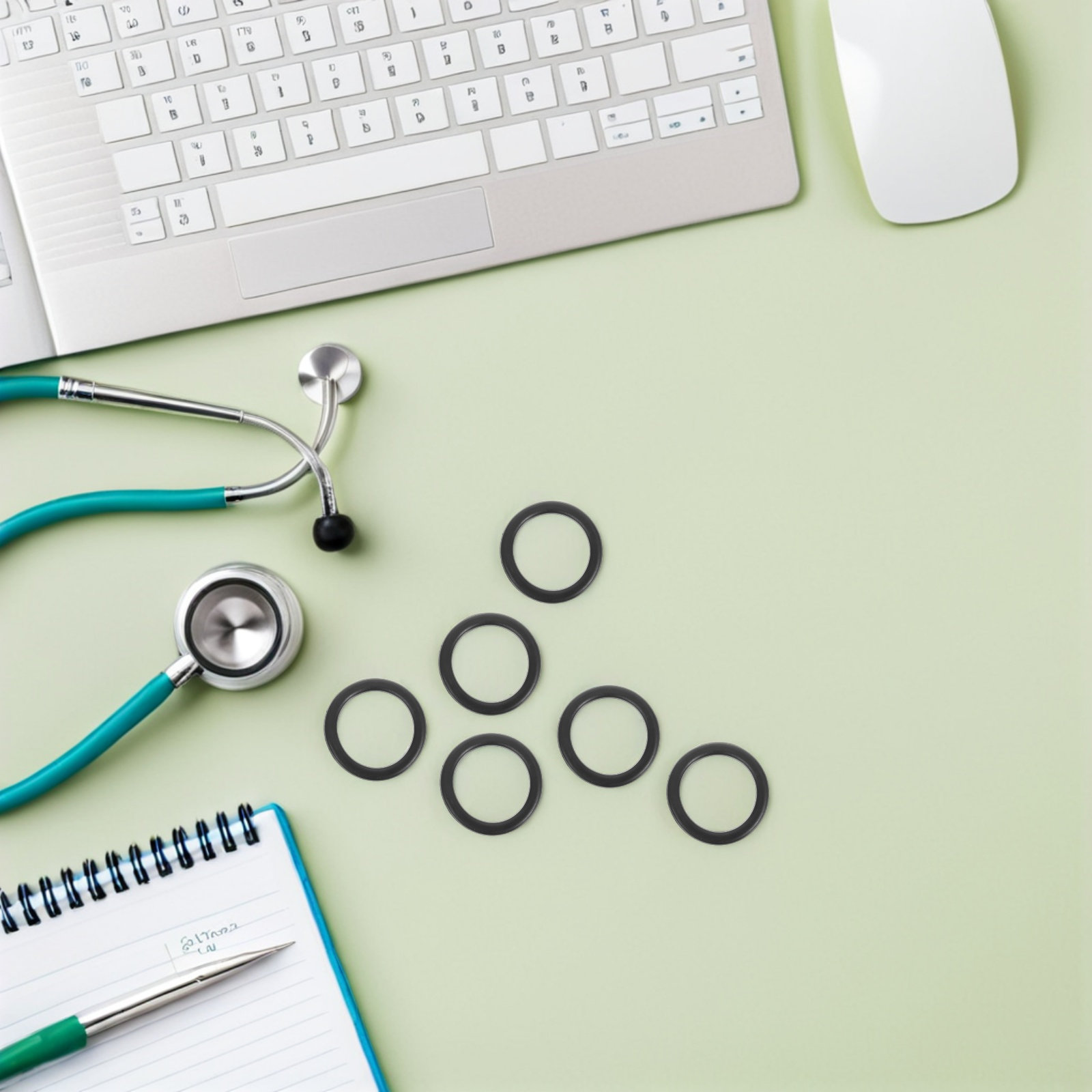 聴診器用振動板固定リング10個入り。冷感防止リング、浮動振動 - Stethoscope のレビューと価格