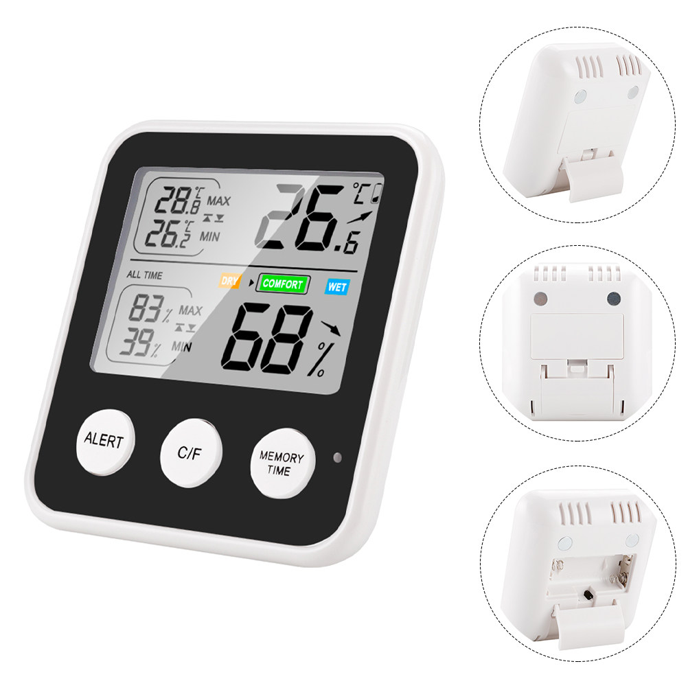 小型デジタル温湿度計、ABS製電子部品、倉庫、寝室、オフィス - Thermometer Digital のレビューと価格