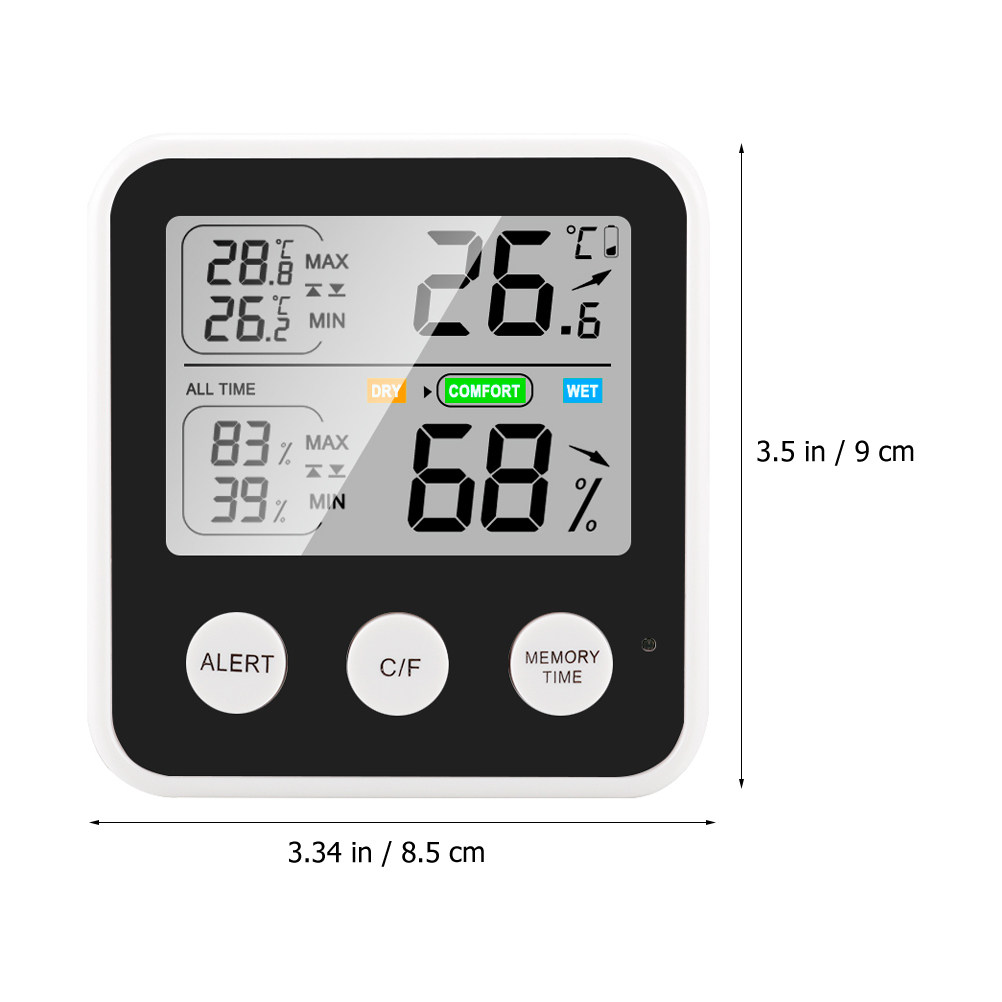 小型デジタル温湿度計、ABS製電子部品、倉庫、寝室、オフィス - Thermometer Digital のレビューと価格