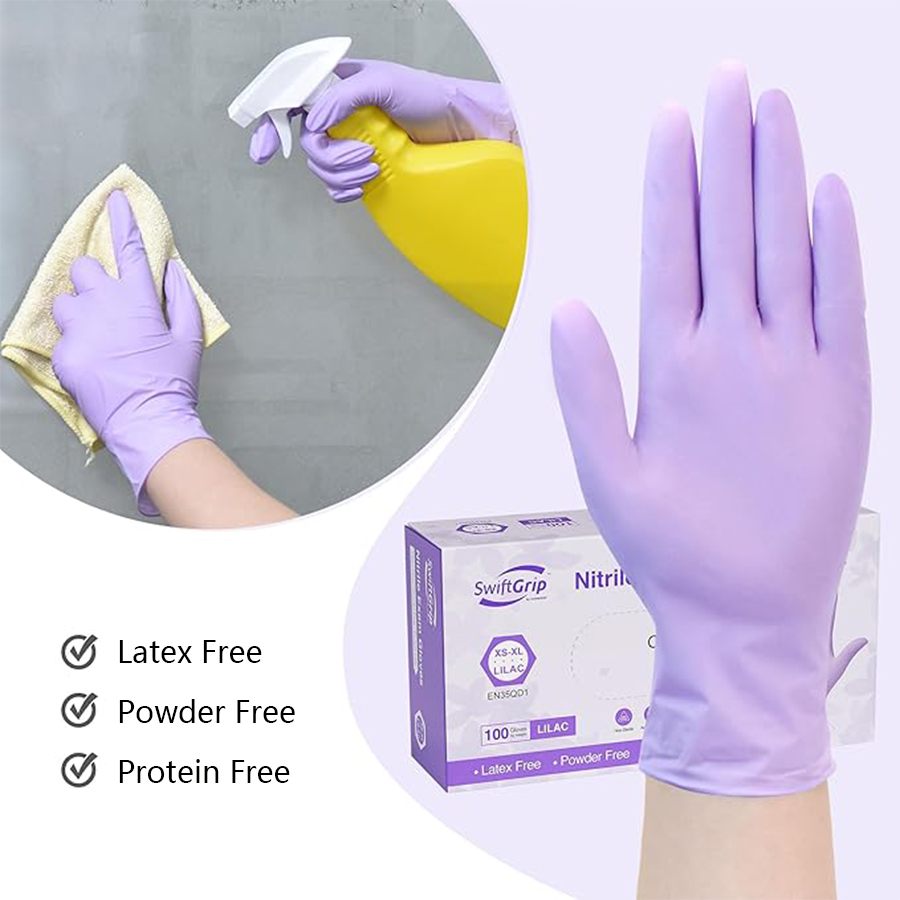 20-300 個ニトリル試験手袋使い捨てパープルライラック手 - Medical Gloves のレビューと価格